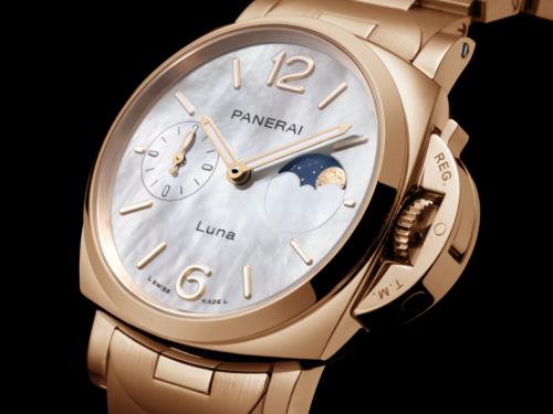 十大奢侈手表品牌沛纳海推出首款红金表链的月相腕表 引领奢华典雅风尚(图3)